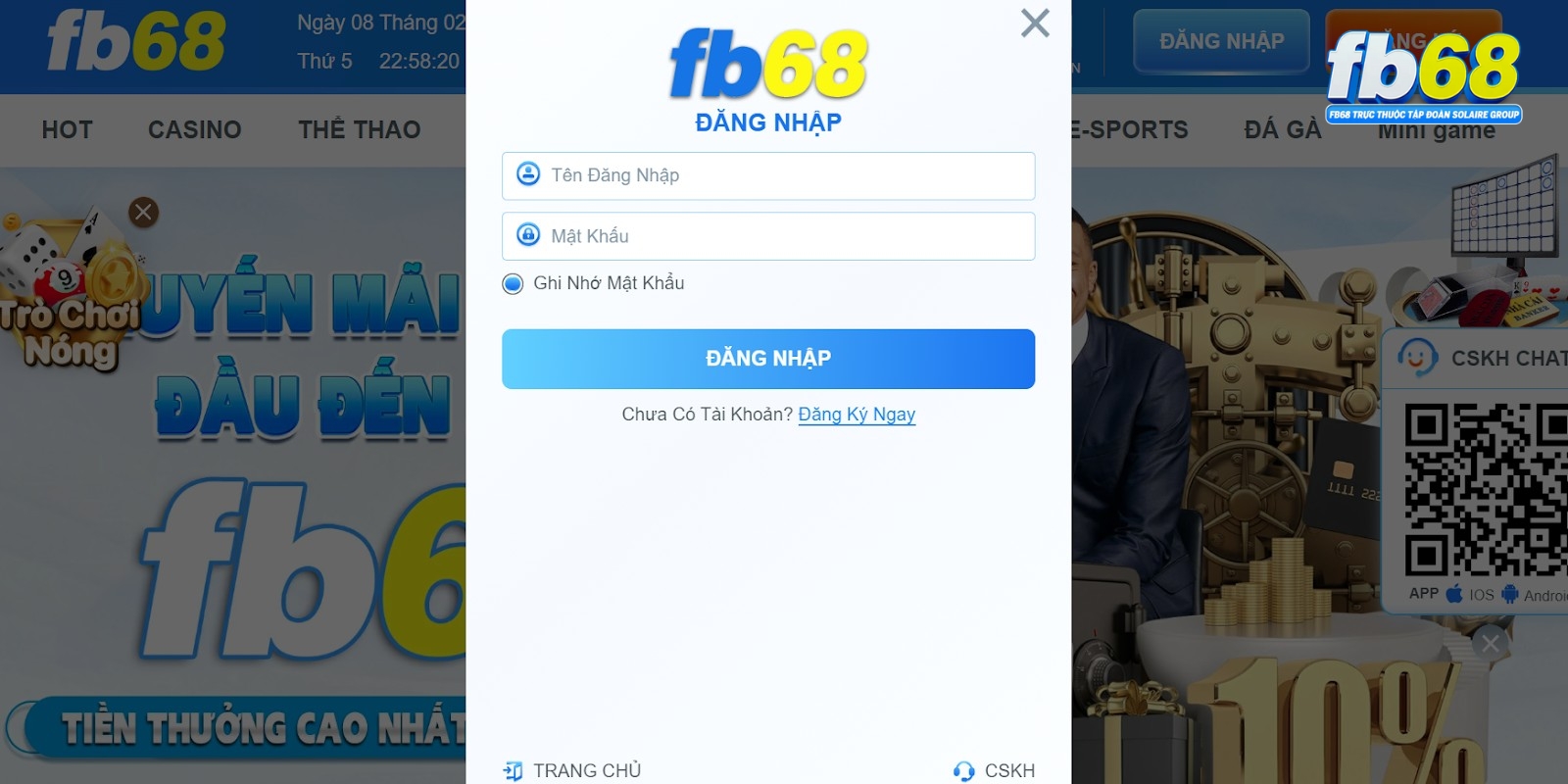 Hướng dẫn đăng nhập FB68 trên website Hướng dẫn đăng nhập FB68 trên website